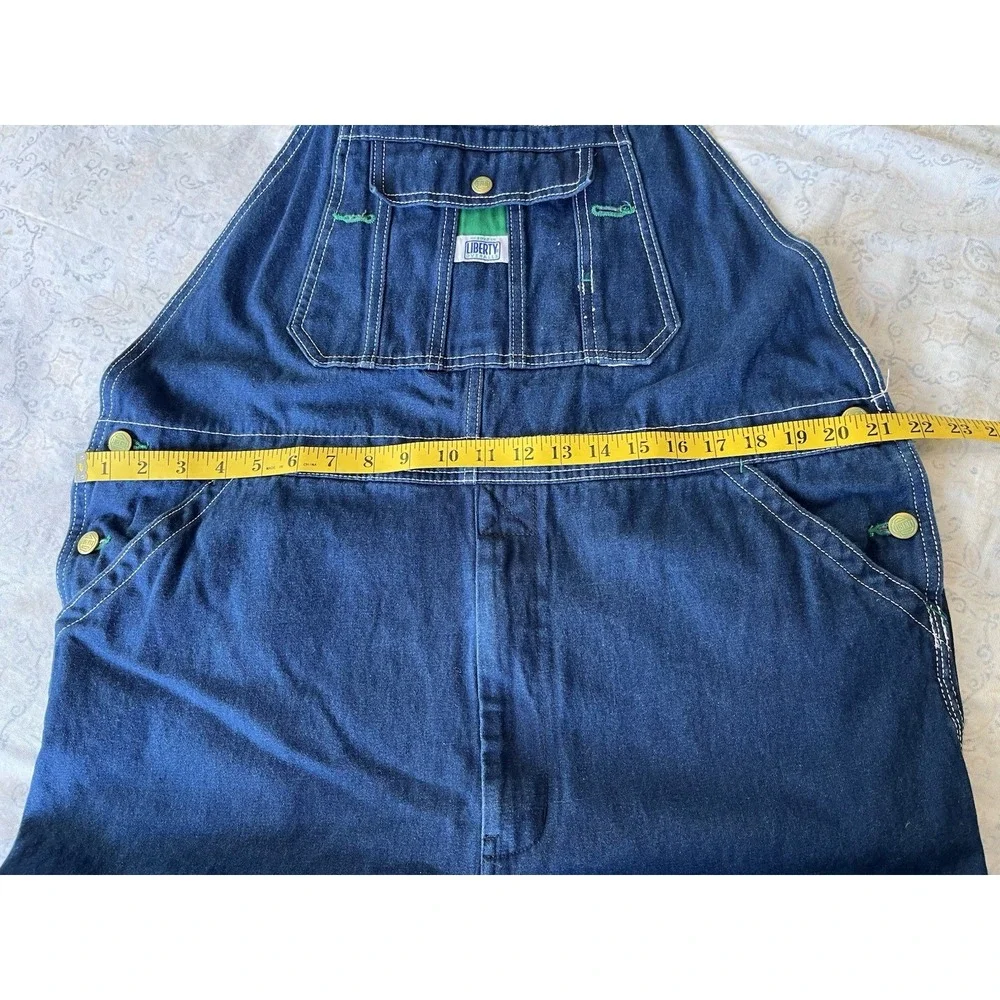 Men's Liberty Blue Denim‎ Bib Overalls Size 40x30 Vintage 90s Workwear Carpenter